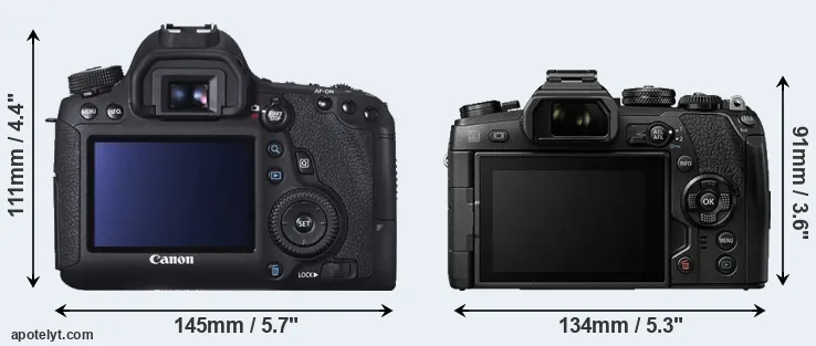 Comparison 6D or E-M1 II rear