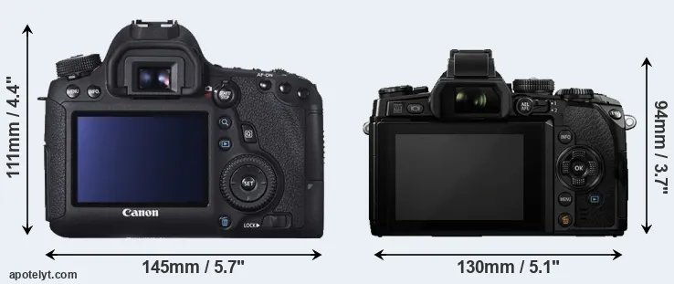 Comparison 6D or E-M1 rear