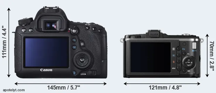 Comparison 6D or E-P2 rear