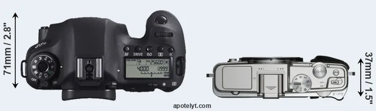 Compare 6D versus E-P5 top