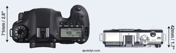 Compare 6D versus E-PL1 top