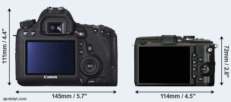 Comparison 6D or E-PL2 rear