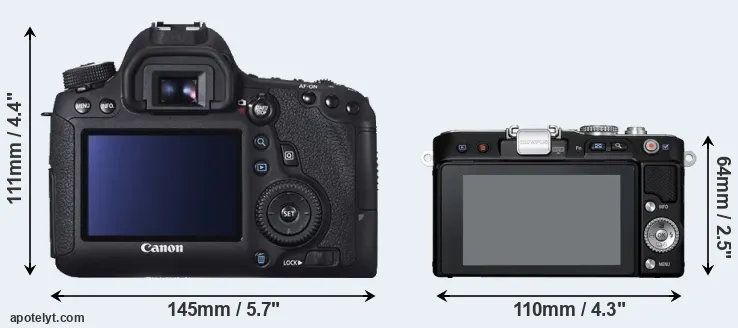 Comparison 6D or E-PL3 rear