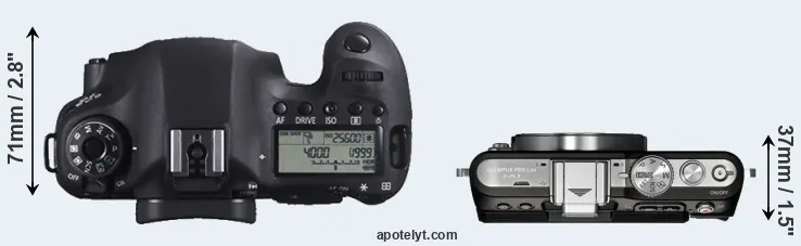 Compare 6D versus E-PL3 top