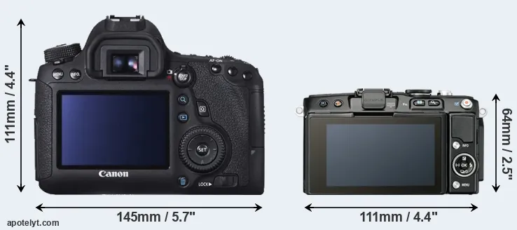 Comparison 6D or E-PL5 rear