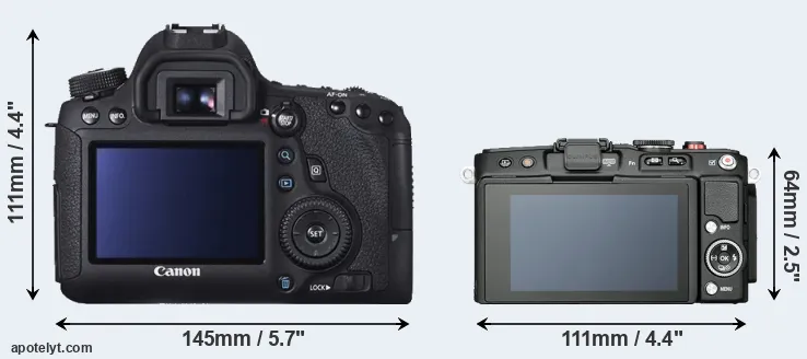 Comparison 6D or E-PL6 rear