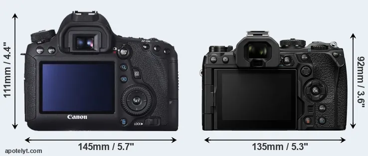 Comparison 6D or OM-1 II rear