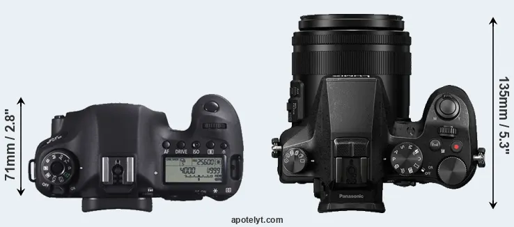 Compare 6D versus FZ2000 top