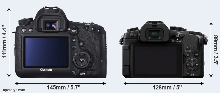 Comparison 6D or G85 rear