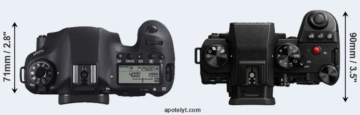 Compare 6D versus G9 II top