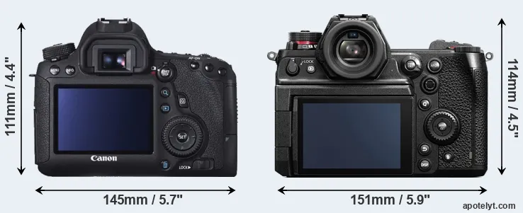 Comparison 6D or S1H rear