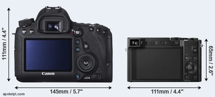 Comparison 6D or ZS100 rear