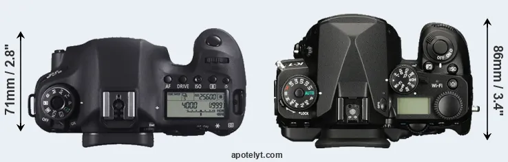 Compare 6D versus K-1 top