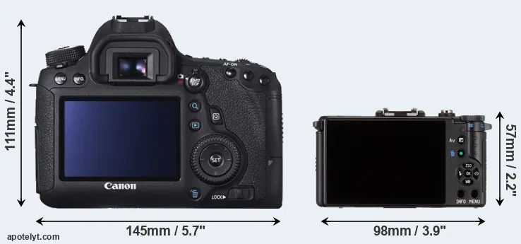Comparison 6D or Pentax Q rear