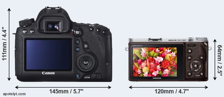 Comparison 6D or NX500 rear