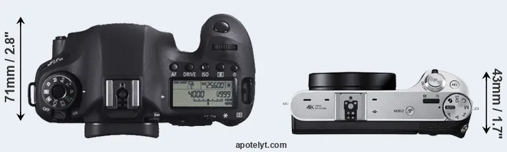 Compare 6D versus NX500 top