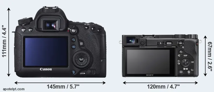 Comparison 6D or A6100 rear