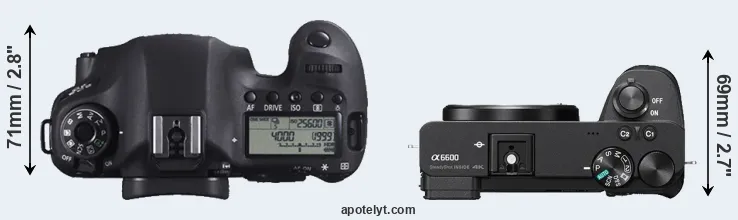 Compare 6D versus A6600 top