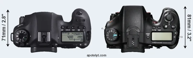 Compare 6D versus A77 top