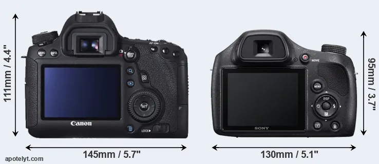 Comparison 6D or H400 rear