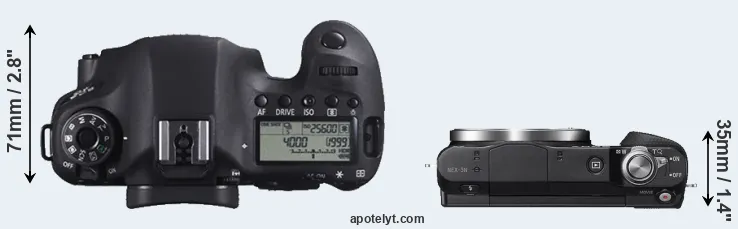 Compare 6D versus NEX-3N top