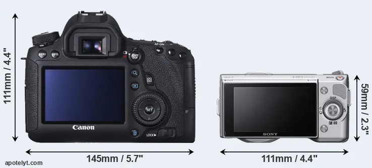 Comparison 6D or NEX-5 rear