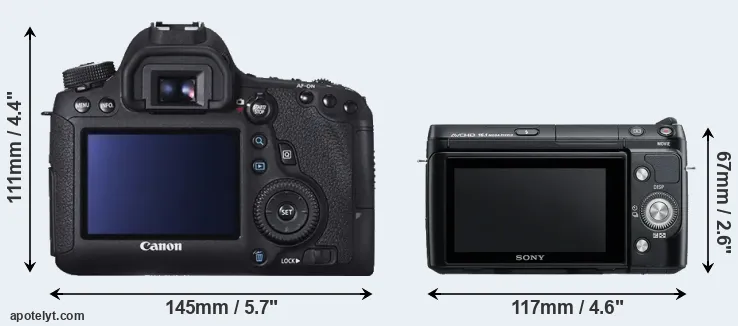 Comparison 6D or NEX-F3 rear