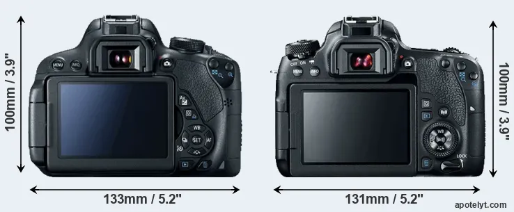 Comparison 700D or 77D rear