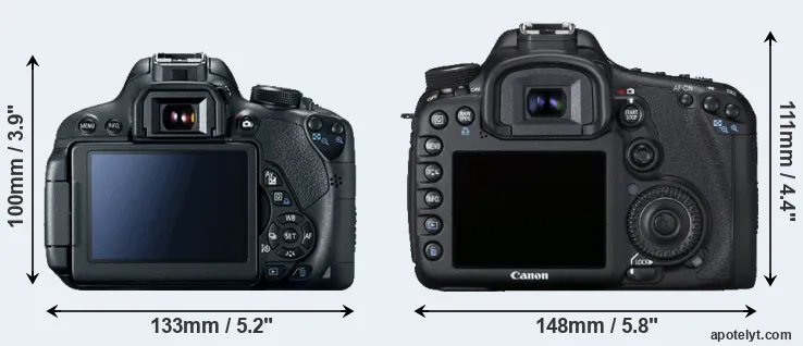 Comparison 700D or 7D rear