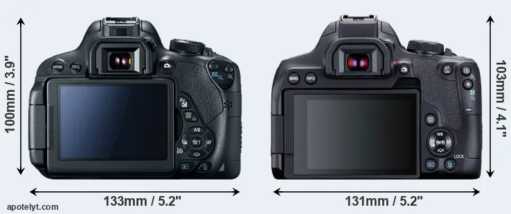Comparison 700D or 850D rear