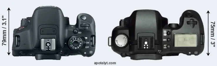 Compare 700D versus D60 top