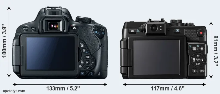 Comparison 700D or G1X rear