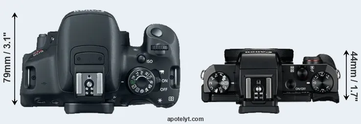 Compare 700D versus G5X top