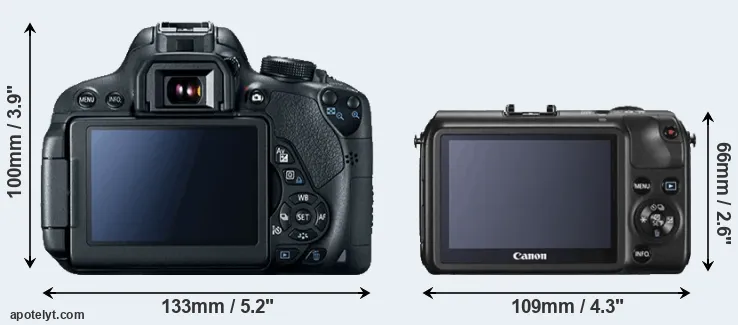Comparison 700D or Canon M rear