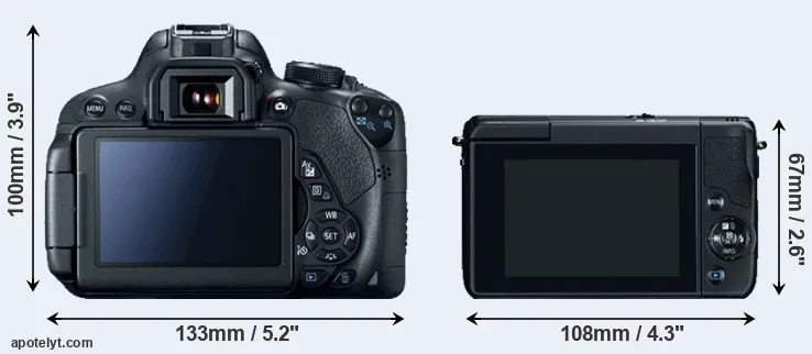 Comparison 700D or M10 rear