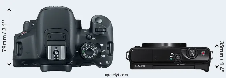 Compare 700D versus M10 top