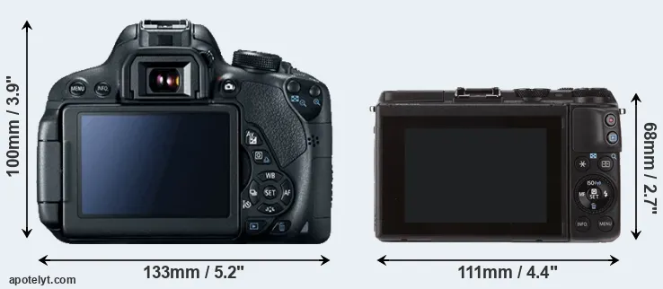 Comparison 700D or M3 rear