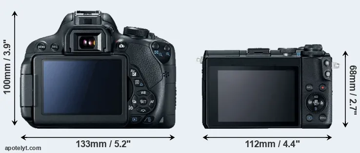 Comparison 700D or M6 rear