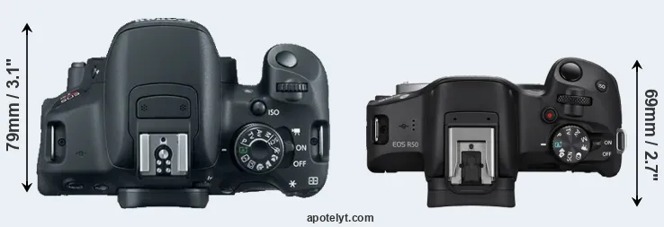 Compare 700D versus R50 top