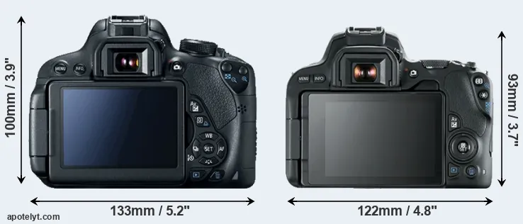 Comparison 700D or SL2 rear