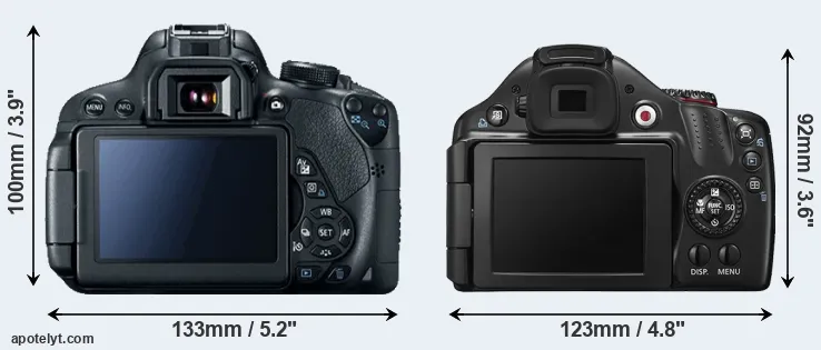 Comparison 700D or SX40 rear