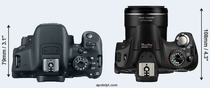 Compare 700D versus SX40 top