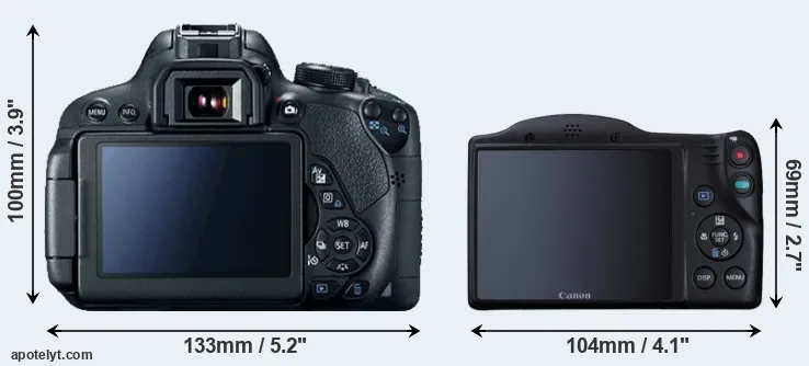 Comparison 700D or SX410 rear