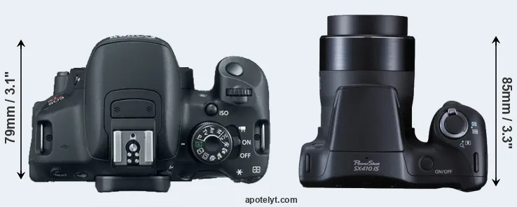 Compare 700D versus SX410 top