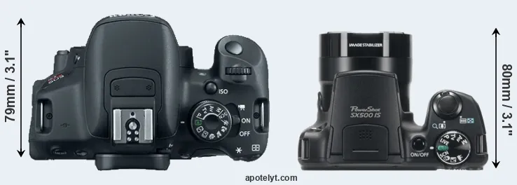 Compare 700D versus SX500 top
