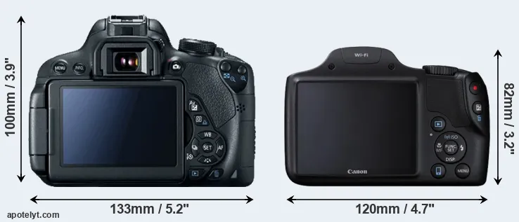 Comparison 700D or SX530 rear