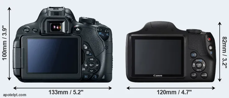 Comparison 700D or SX540 rear