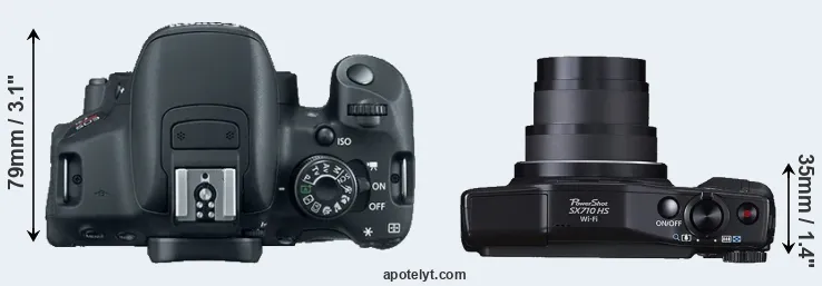 Compare 700D versus SX710 top