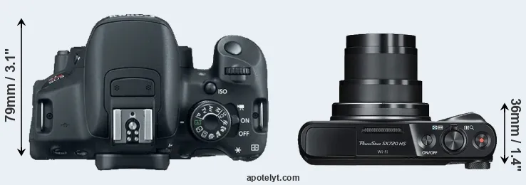 Compare 700D versus SX720 top