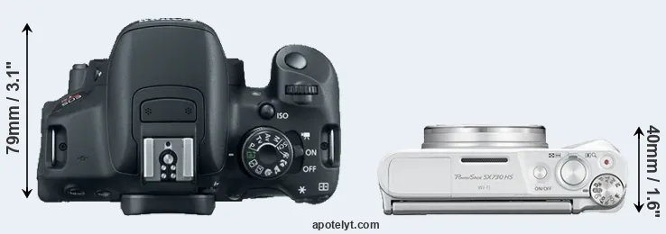 Compare 700D versus SX730 top